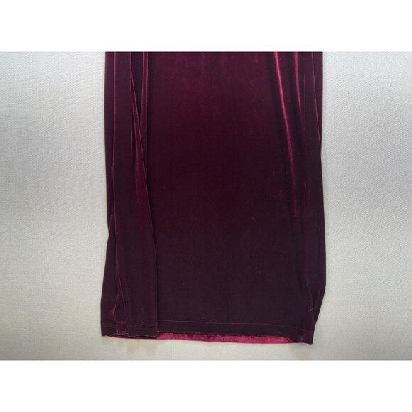 Vintage Coldwater Creek Womens 2-Piece Jacket Skirt Set Size 10 Burgundy Velvet - Picture 13 of 16